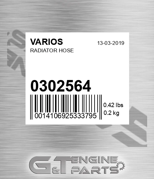 030.2564 Radiator Hose for VARIOS