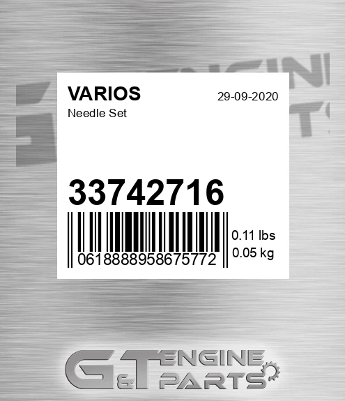 33742716 VARIOS Needle Set
