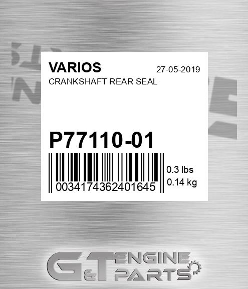 P77110-01 Crankshaft Rear Seal