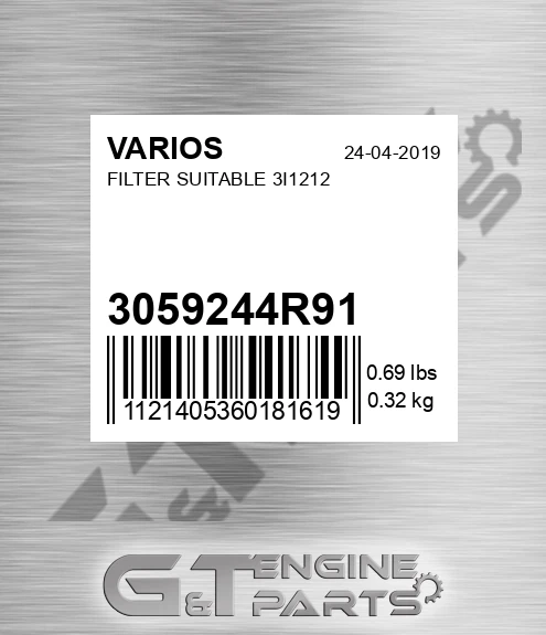 3059244R91 Filter Suitable 3i1212
