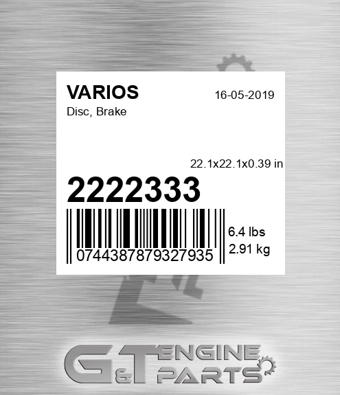 2222333 Disc, Brake