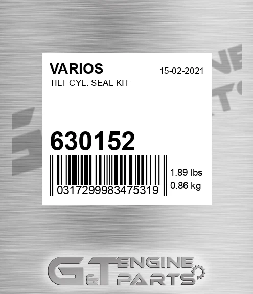 630152 Tilt Cyl. Seal Kit