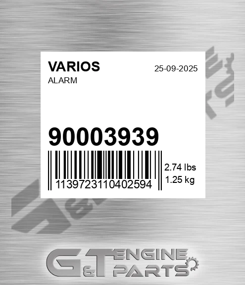 900.03939 Alarm for VARIOS