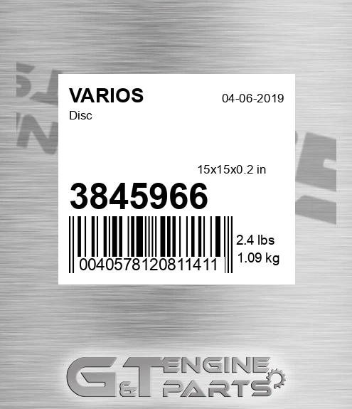 3845966 Disc for VARIOS