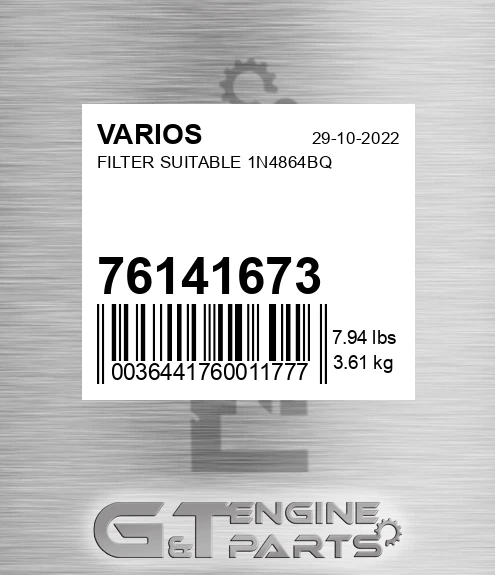 76141673 Filter Suitable 1n4864bq