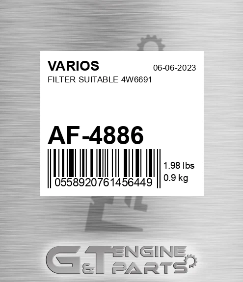 AF-4886 Filter Suitable 4w6691