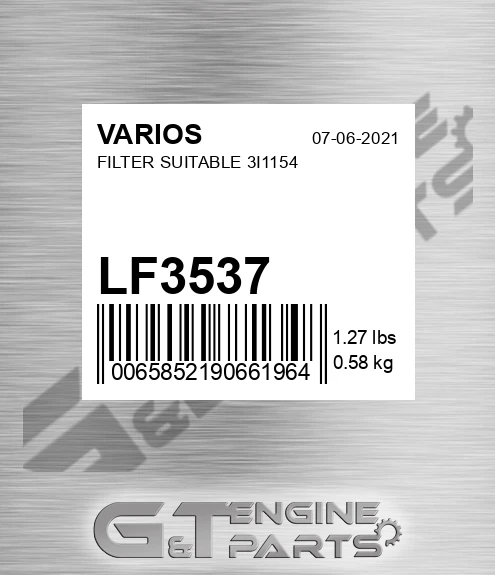 LF3537 VARIOS Filter Suitable 3i1154