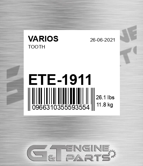 ETE-1911 Tooth for VARIOS