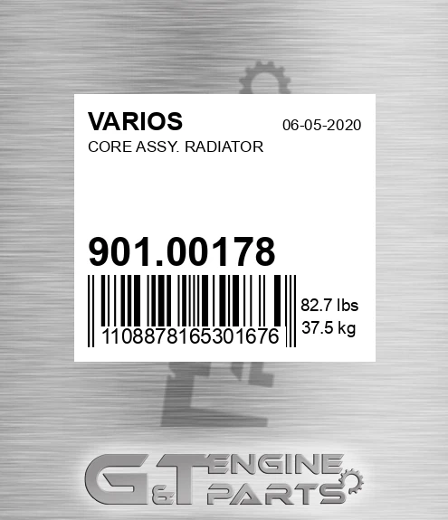 901.00178 Core Assy. Radiator