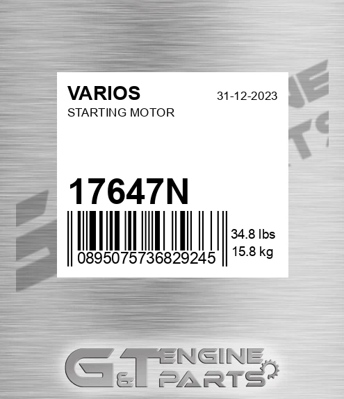17647N Starting Motor for VARIOS
