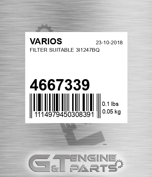 4667339 Filter Suitable 3i1247bq