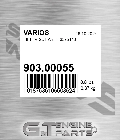 903.00055 Filter Suitable 3575143