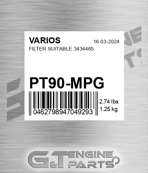PT90-MPG Filter Suitable 3434465