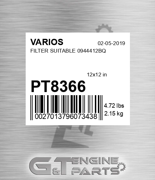 PT8366 Filter Suitable 0944412bq
