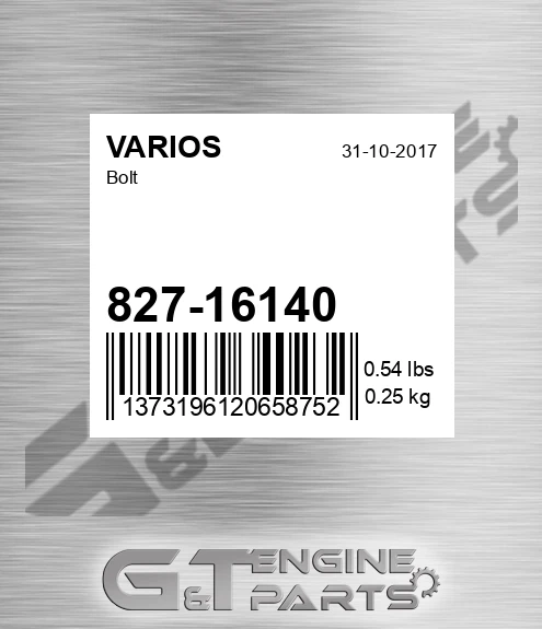 827-16140 Bolt