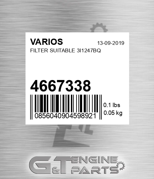 4667338 Filter Suitable 3i1247bq