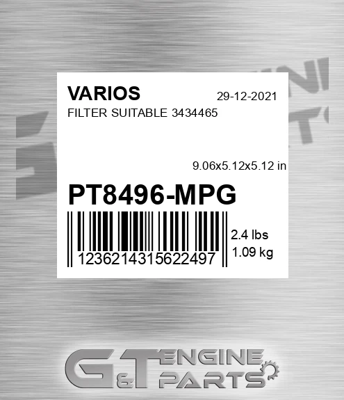 PT8496-MPG Filter Suitable 3434465