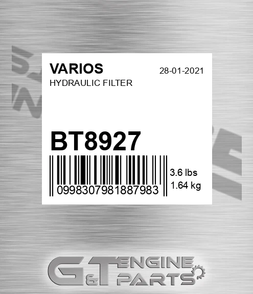 BT8927 Hydraulic Filter