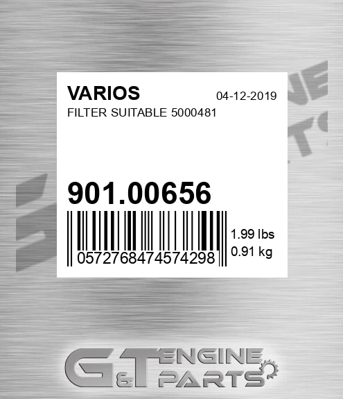 901.00656 Filter Suitable 5000481