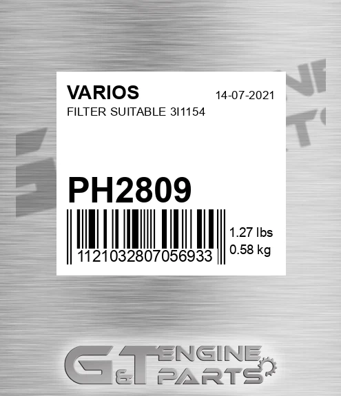 PH2809 VARIOS Filter Suitable 3i1154