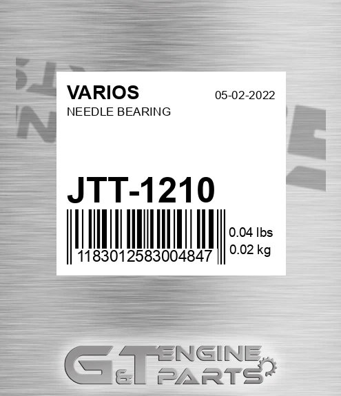 JTT-1210 Needle Bearing for VARIOS