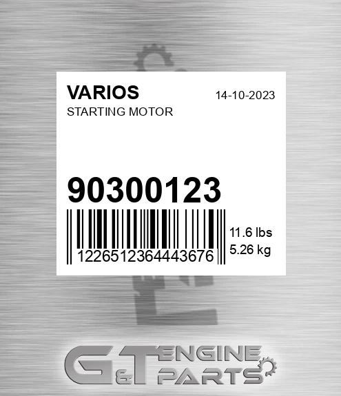 903.00123 Starting Motor for VARIOS