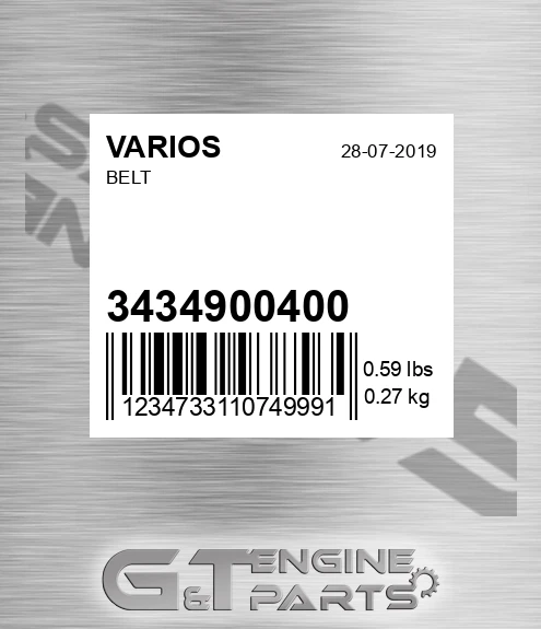 3434900400 Belt
