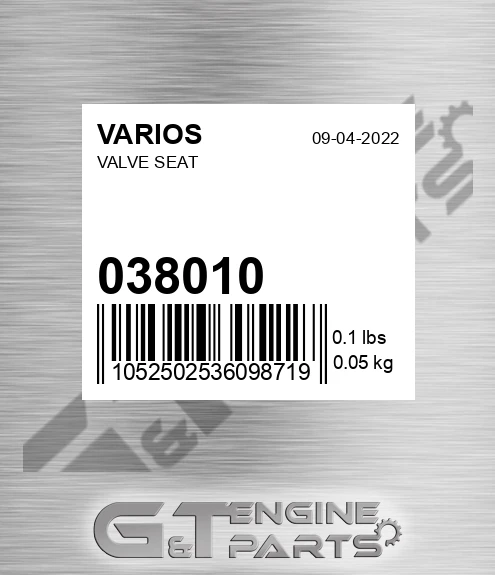 038.010 Valve Seat for VARIOS