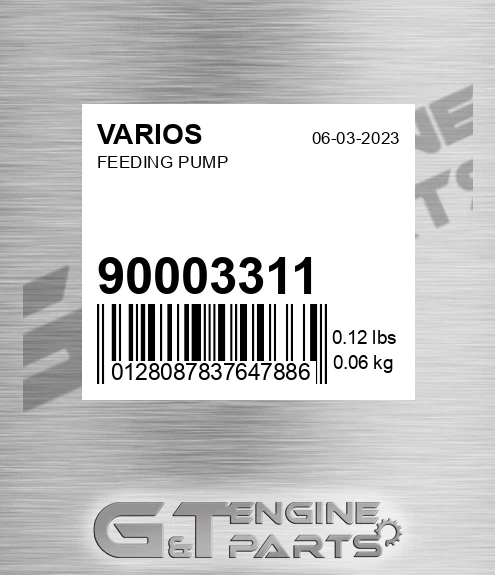 900.03311 Feeding Pump for VARIOS