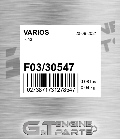 F03/30547 Ring for VARIOS