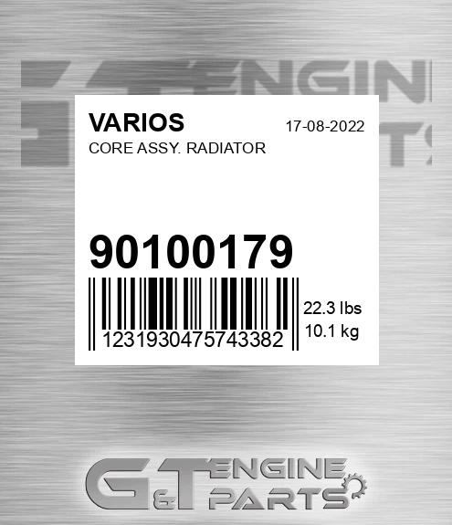 901.00179 Core Assy. Radiator