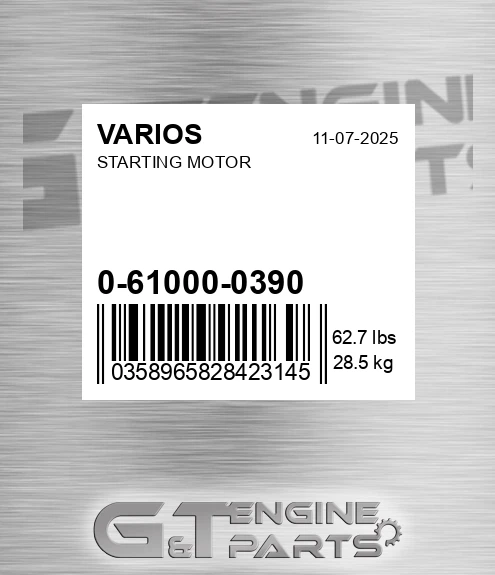 0-61000-0390 Starting Motor
