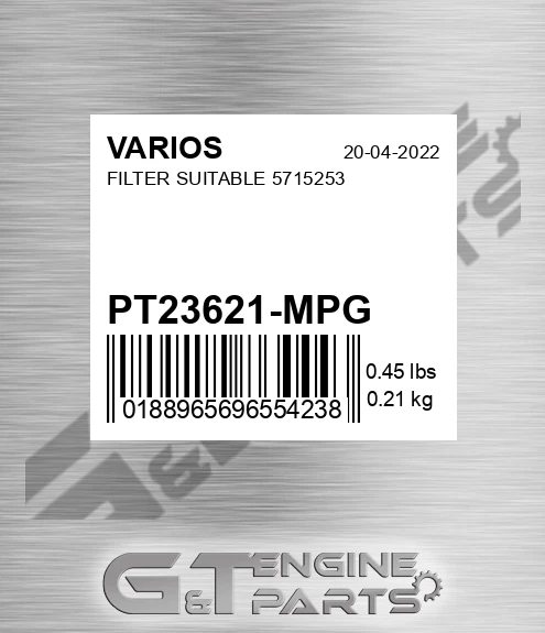 PT23621-MPG Filter Suitable 5715253