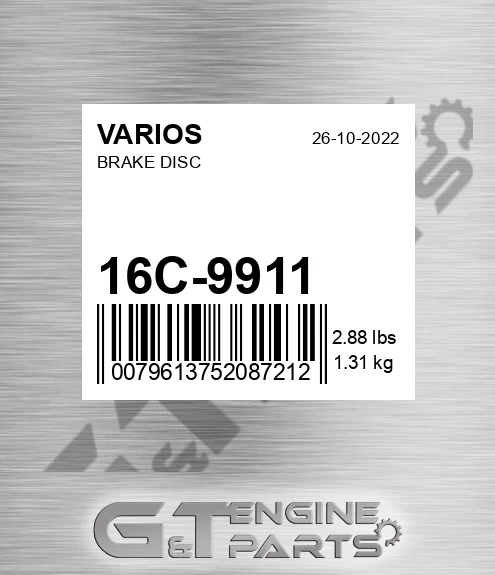 16C-9911 Brake Disc