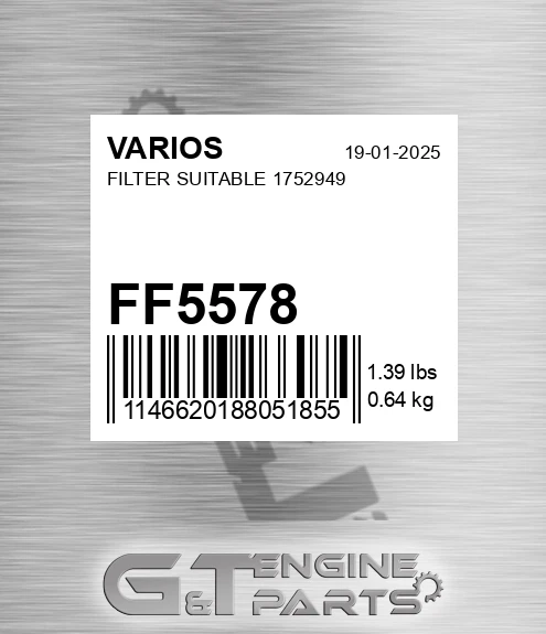 FF5578 Filter Suitable 1752949