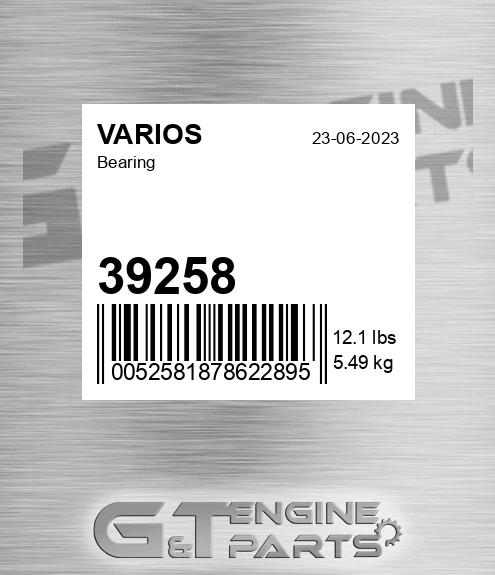 39258 Bearing for VARIOS