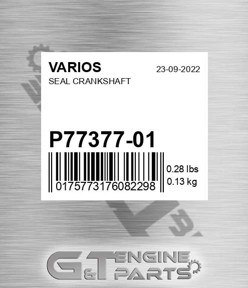 P77377-01 Seal Crankshaft