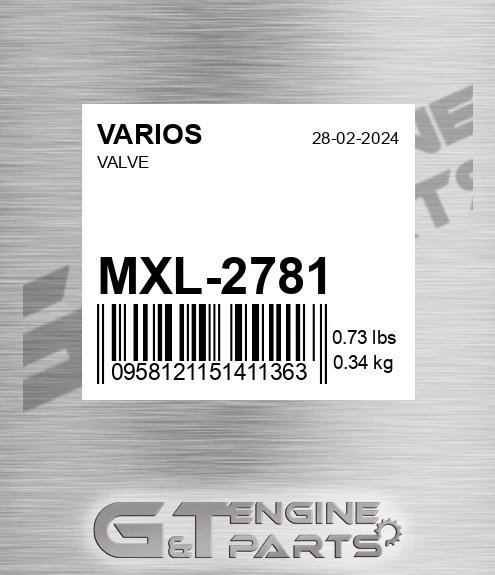 MXL-2781 Valve