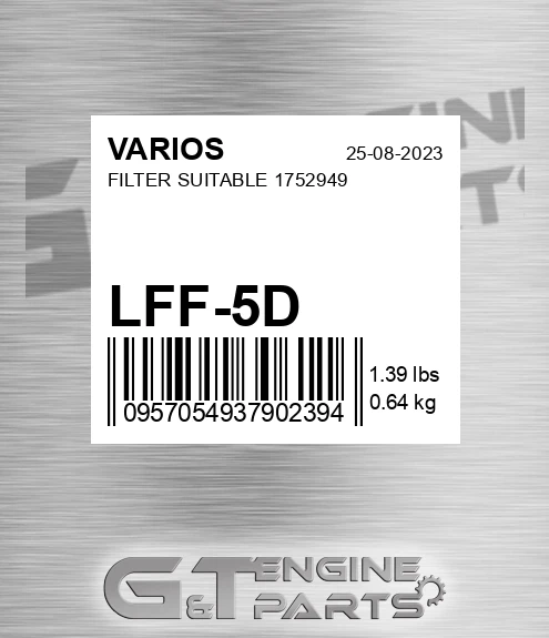 LFF-5D Filter Suitable 1752949 for VARIOS