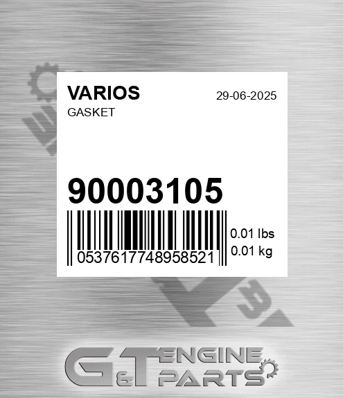 900.03105 Gasket for VARIOS
