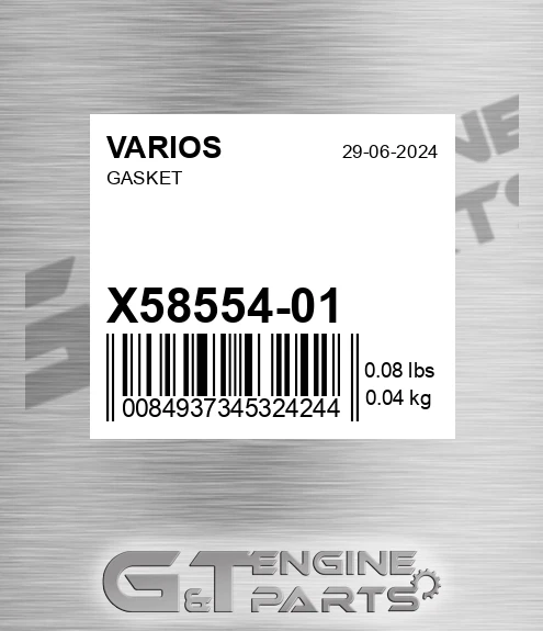 X58554-01 Gasket