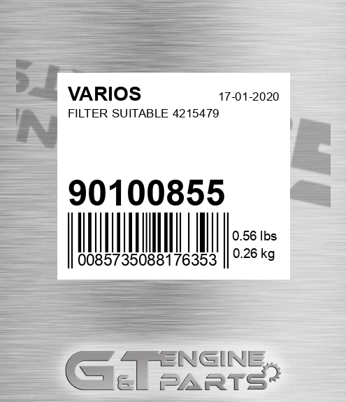 901.00855 Filter Suitable 4215479 for VARIOS