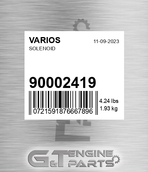 900.02419 Stop Solenoid for VARIOS