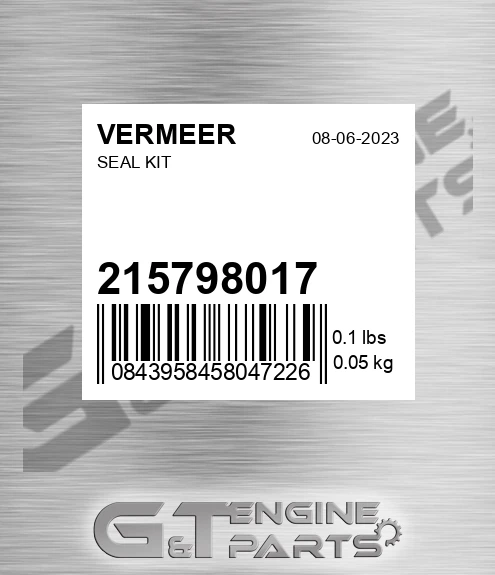 215798017 Seal Kit for VERMEER