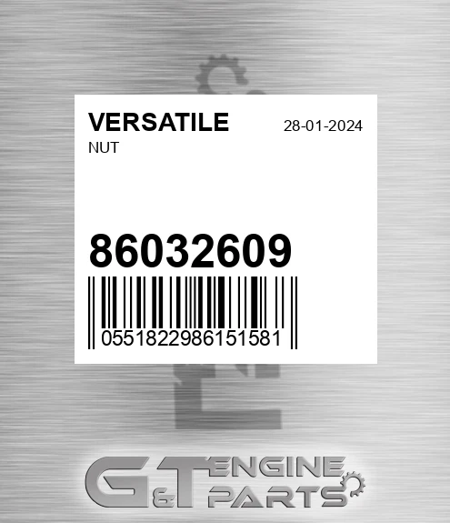 86032609 VERSATILE Nut