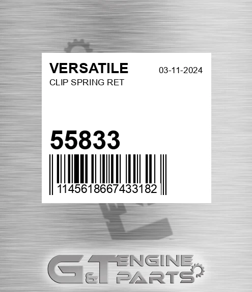 55833 VERSATILE Clip Spring Ret