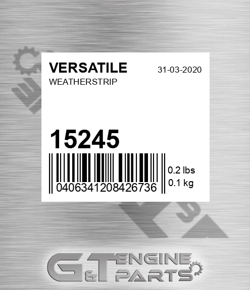 15245 VERSATILE Weatherstrip