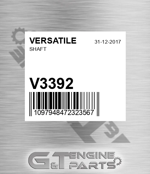 V3392 VERSATILE Shaft