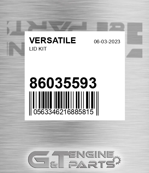 86035593 VERSATILE Lid Kit