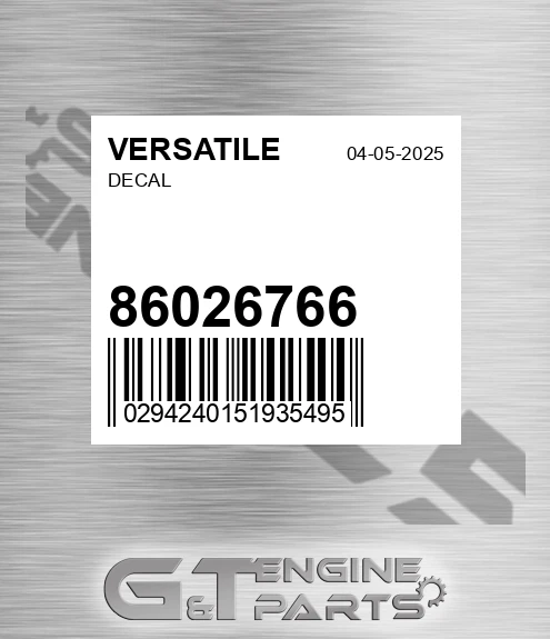 86026766 Decal